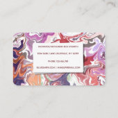 Moderne vloeibare kunst acryl visitekaartje (Achterkant)