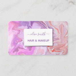 Moderne vloeibare kunst acryl visitekaartje