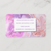 Moderne vloeibare kunst acryl visitekaartje (Achterkant)