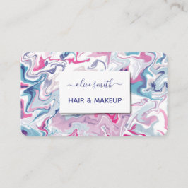 Moderne vloeibare kunst acryl visitekaartje