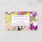 Moderne vloeibare kunst acryl visitekaartje (Achterkant)