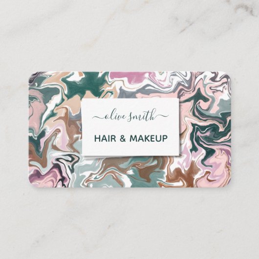 Moderne vloeibare kunst acryl visitekaartje (Voorkant)