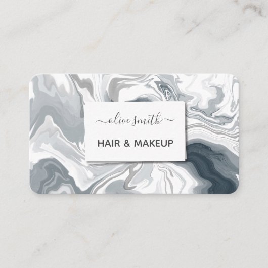 Moderne vloeibare kunst acryl visitekaartje (Voorkant)