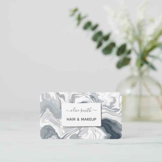 Moderne vloeibare kunst acryl visitekaartje (Staand voorkant)