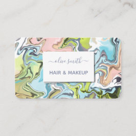 Moderne vloeibare kunst acryl visitekaartje