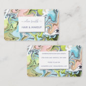 Moderne vloeibare kunst acryl visitekaartje (Voorkant / Achterkant)