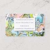 Moderne vloeibare kunst acryl visitekaartje (Achterkant)