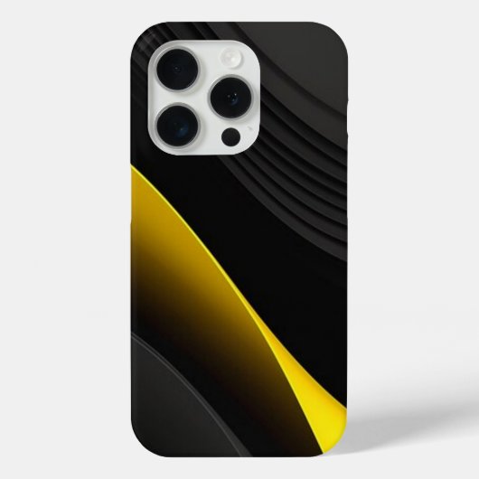 Moderne Vloeibare Werveling Vierkante Mosterd Gele Case-Mate iPhone Case (Achterkant)