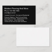 Moderne vloerbedekking en oppervlakken visitekaartje (Voorkant / Achterkant)