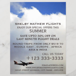 Moderne vlucht, Luchtvaartmaatschappij Reclamefold Flyer