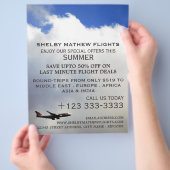 Moderne vlucht, Luchtvaartmaatschappij Reclamefold Flyer (Hand)