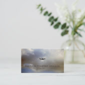 Moderne vlucht, steward en piloot visitekaartje (Staand voorkant)