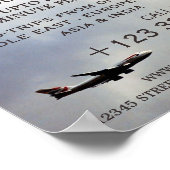 Moderne vlucht, vliegtuig Adverteren Poster (Hoek)