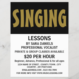Moderne, vocalistische les Adverteren Flyer