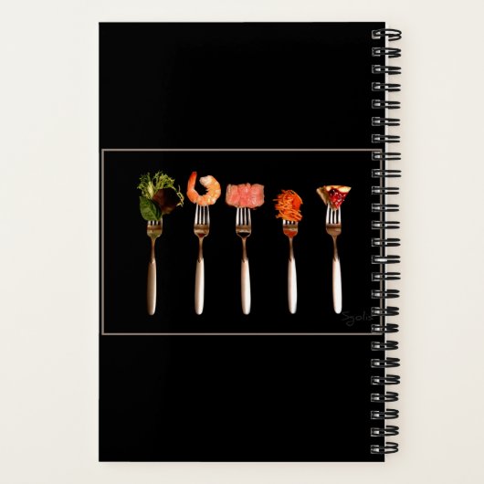 Moderne voeding op vorken brengt Notitieboek uit s (Achterkant)