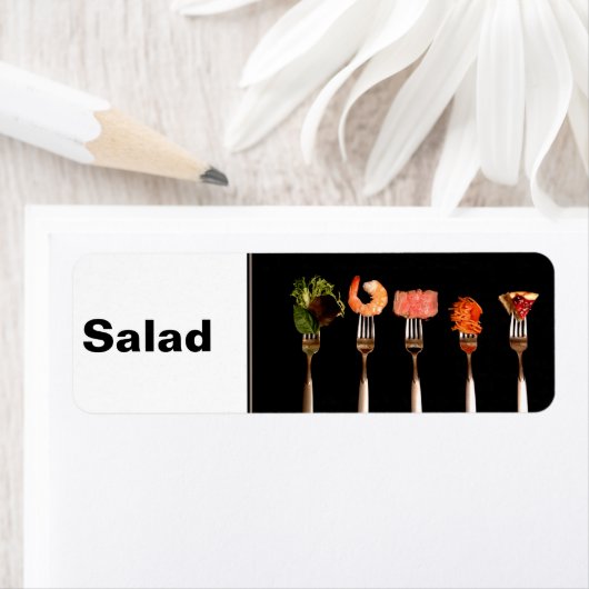 Moderne voeding op vorken Etiket (Insitu)