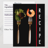 Moderne voeding op vorken Ontvang Sjabloon Kaart (Voorkant / Achterkant)