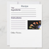 Moderne voeding op vorken Ontvang Sjabloon Kaart (Achterkant)