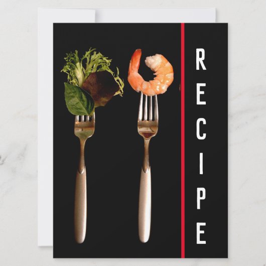 Moderne voeding op vorken Ontvang Sjabloon Kaart (Voorkant)