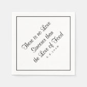 Moderne voedingslovers met handgeschreven notitie servet (Voorkant)