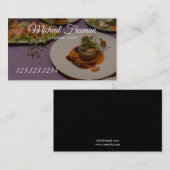 Moderne voedselfotografie persoonlijke chef-kok visitekaartje (Voorkant / Achterkant)
