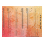 Moderne voedselmaaltijd Planner - Trendy Textured  Notitieblok (Voorkant)