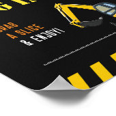 Moderne voedselsignalen Gele bouwpartij Decor Poster (Hoek)