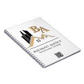 Moderne Voeg Je Eigen Logo Toe Zakelijk Zwart Goud Notitieboek (Rechterzijde)