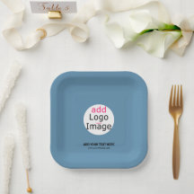Moderne Voeg je Logo-aanbieding  stofblauw toe