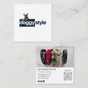 Moderne Voeg Je Logo Toe Foto QR Code Sociale Medi Vierkante Visitekaartje