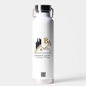 Moderne Voeg Uw Eigen Logo Toe Professionele Zwart Waterfles (Voorkant)