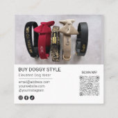 Moderne voeg uw Logo foto QR Code Sociale Media to Vierkante Visitekaartje (Achterkant)