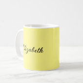 Moderne Voeg uw Manuscript toe Licht Geel Koffiemok (Voorkant links)