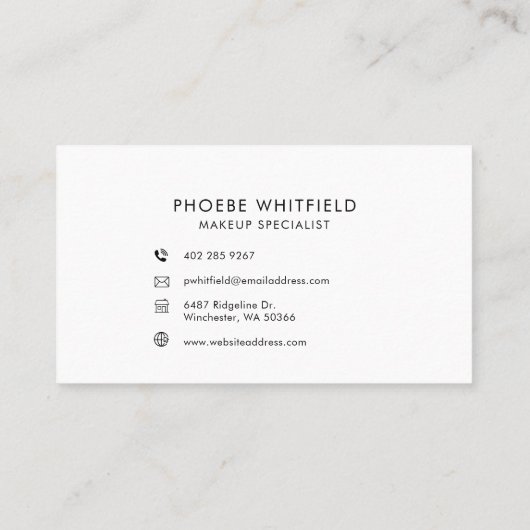 Moderne Voeg uw zakelijke merk voor Logo toe Klantenkaartje (Achterkant)