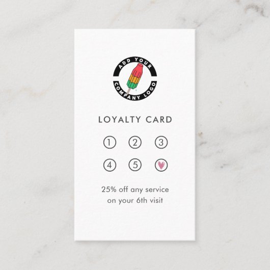 Moderne Voeg uw zakelijke merk voor Logo toe Klantenkaartje (Voorkant)