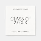 moderne voet | Minimale klasse van Afstuderen 2025 Servet (Voorkant)