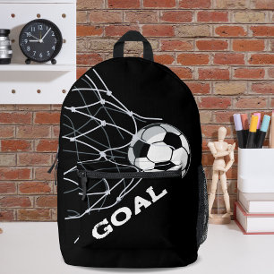 Moderne voetbal doel bedrukte rugzak