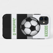 Moderne voetbal groene aangepaste iPhone 5 hoes (Achterkant (horizontaal))