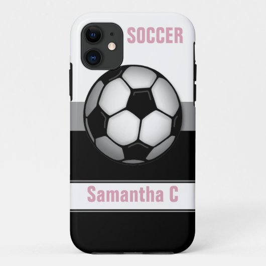 Moderne Voetbal roze gepersonaliseerde iPhone 5 Ho Case-Mate iPhone Case (Achterkant)