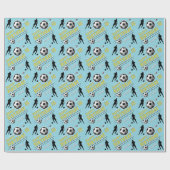 Moderne Voetbal Speler Verjaardag Cadeaupapier (Vlak)