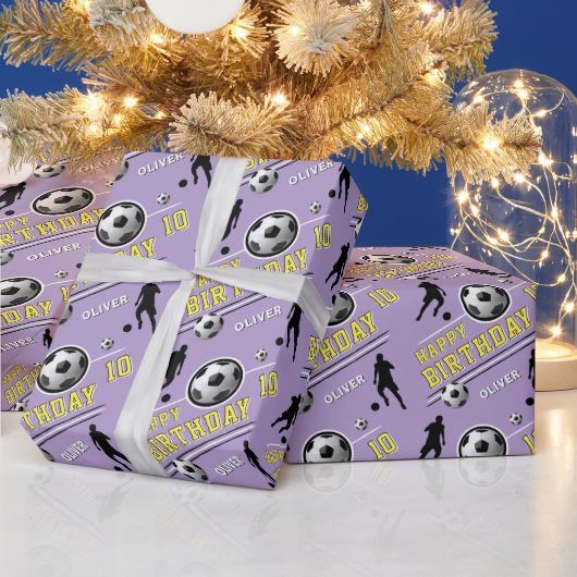 Moderne Voetbal Speler Verjaardag Cadeaupapier (Feestdagen)