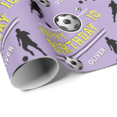 Moderne Voetbal Speler Verjaardag Cadeaupapier (Rol Hoek)
