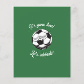 Moderne Voetbal Tactiek Budget Verjaardag Uitnodig (Achterkant)