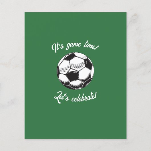 Moderne Voetbal Tactiek Budget Verjaardag Uitnodig (Achterkant)