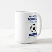 Moderne Voetbal Team Speler Coach Koffiemok (Voorkant rechts)