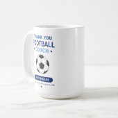 Moderne Voetbal Team Speler Coach Koffiemok (Voorkant links)