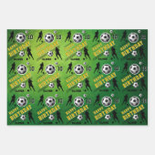 Moderne Voetbal Voetbalspeler Verjaardag Inpakpapier Vel (Voorkant 3)