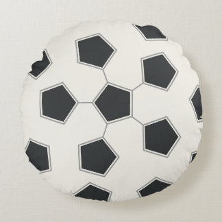 Moderne Voetbalbalprint Tweezijdig Rond Kussen