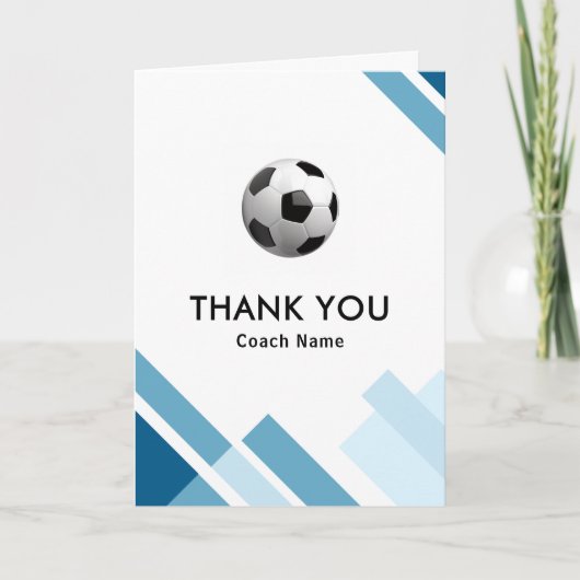 Moderne Voetbalcoach  Bedankkaart (Voorkant)