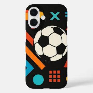 Moderne voetbalkunst iPhone 16 hoesje